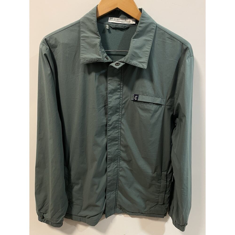 Criquet Golf Zip Up Jacket Size Medium Teal Color